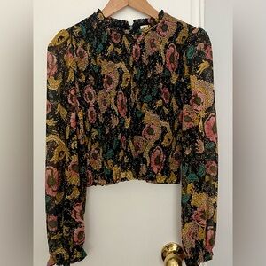 Aritzia blouse with a flower pattern